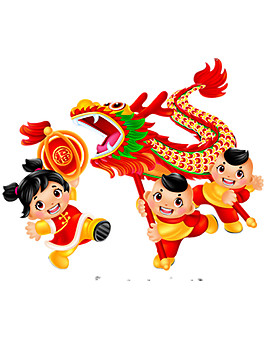 喜慶春節(jié)舞龍素材