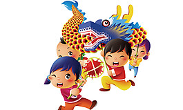 開(kāi)心中國(guó)年舞獅設(shè)計(jì)素材