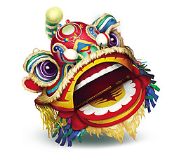 中國(guó)風(fēng)新年舞獅素材