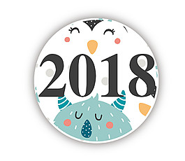 2018狗年可愛(ài)地貼
