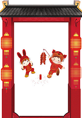 喜慶中國(guó)年春節(jié)素材