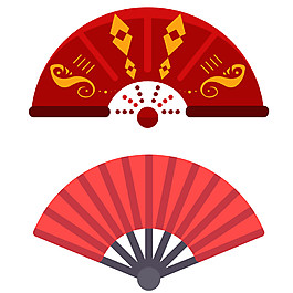 中國(guó)風(fēng)新年折扇素材