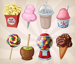 美味的甜品插畫