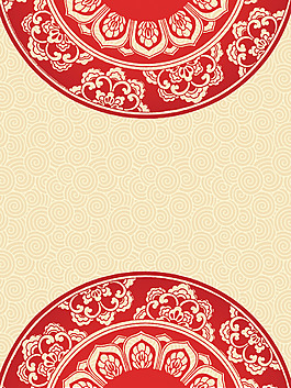 矢量中國(guó)風(fēng)復(fù)古新年春節(jié)背景