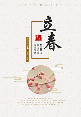 精致簡(jiǎn)約立春節(jié)氣海報(bào)