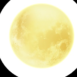 金黃色星球透明素材