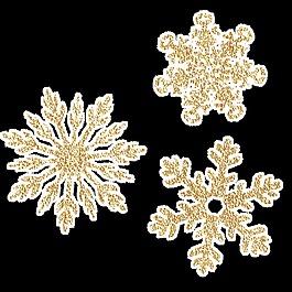 精美金色雪花透明素材