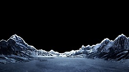 逼真山野景色透明素材
