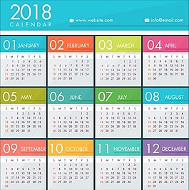 2018新年臺歷ai矢量素材下載