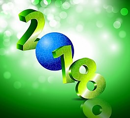 2018新年3d字體設(shè)計(jì)矢量素材下載