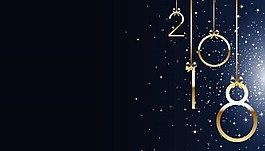 2018新年藍(lán)色背景素材