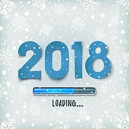 2018字體雪花背景素材下載