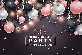 2018新年氣球背景素材下載
