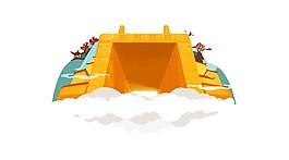 卡通游戲支付世界插畫png元素