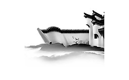 南方水鄉(xiāng)建筑房屋png元素