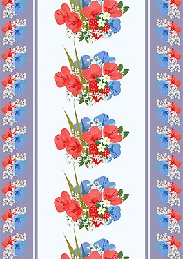 彩色花朵無縫背景設(shè)計(jì)