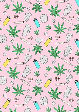 植物花卉葉子無縫背景
