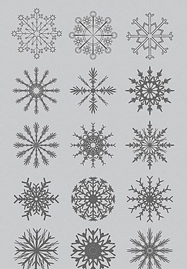 雪花幾何形狀ai矢量素材下載