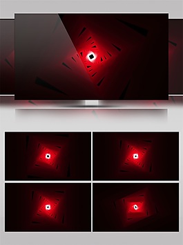 紅光星際方塊視頻素材