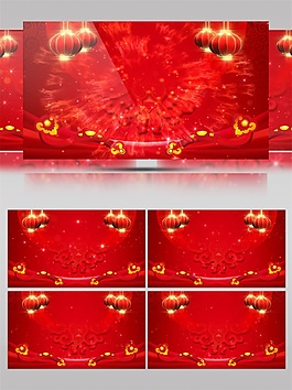 喜庆红色天空视频素材