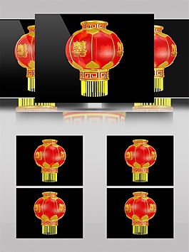 喜慶光輝燈籠視頻素材
