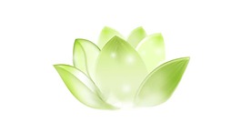 清新綠色睡蓮插畫png元素