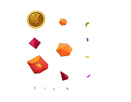 紅包金幣天貓網(wǎng)頁(yè)裝飾海報(bào)png