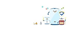 卡通水庫(kù)水珠漫畫png元素