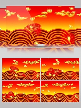 金紅波浪視頻素材