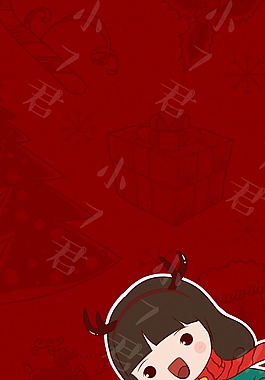 紅色花紋圣誕節(jié)背景圖片素材