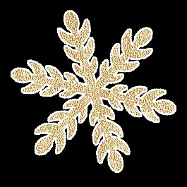 簡約設(shè)計金色雪花透明素材