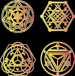 幾何元素透明裝飾素材