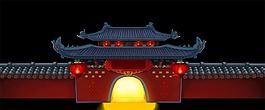 卡通宮殿透明裝飾素材