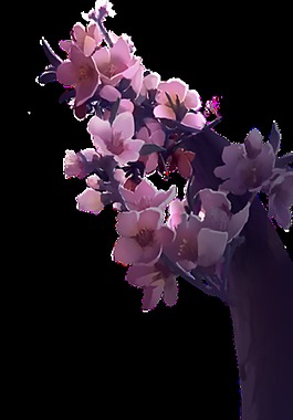 創(chuàng)意水墨梅花透明裝飾素材