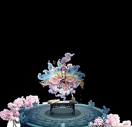 手繪卡通神壇透明裝飾素材