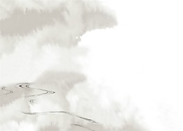 傳統(tǒng)風(fēng)景水墨畫(huà)透明裝飾素材