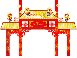 中國(guó)風(fēng)新年喜慶對(duì)聯(lián)素材