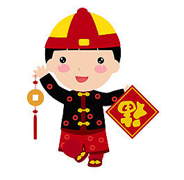 中國風春節(jié)福字門貼素材