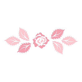 粉色花朵節日元素