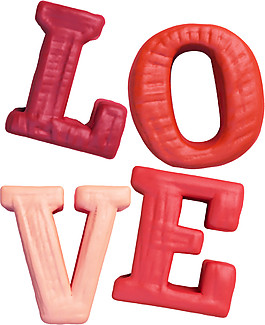LOVE情人節字母設計圖