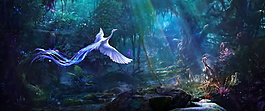 神秘森林系banner背景