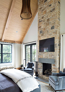 美式復古裝修臥室效果圖