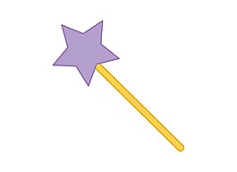 卡通动漫五星棒png元素