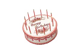 白色生日蛋糕png元素
