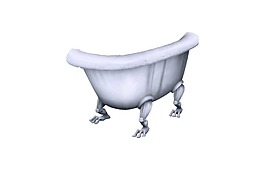 白色創(chuàng)意浴盆png元素