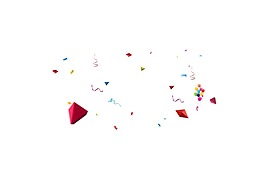 簡(jiǎn)約彩色絲帶元素