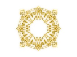 金色歐式花紋元素