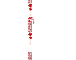 唯美红色灯笼节日元素