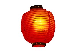 紅色實物燈籠元素