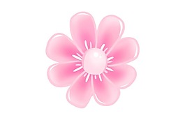 清新粉色花朵元素